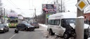 Момент ДТП с маршрутном автобусе с 10-ью пассажирами попал на видео (ВИДЕО)