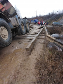 В Ивановской области под весом большегруза рухнул понтонный мост