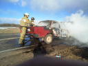 В Ивановской области сгорел автомобиль