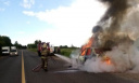 В Ивановской области на дороге произошло возгорание автомобиля