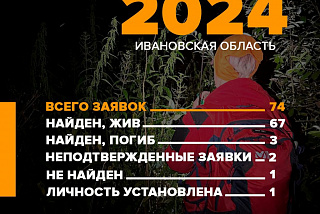 В июле в ивановский поисковый отряд «ЛизаАлерт» поступило 74 заявки 