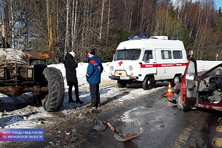 Сразу же 2 ДТП с участием грузового транспорта в Ивановской области (ФОТО)