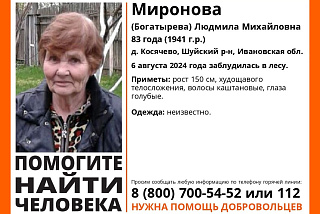 А.Н. Ягодкин погиб\ Л.М. Миронова найдена. Жива. \ В Ивановской области ведется поиск пропавших людей (ФОТО)