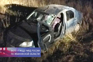 Нетрезвый водитель в Вичугском районе разбил свой автомобиль (ФОТО)