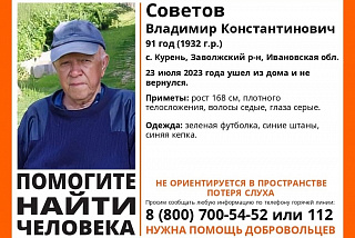 Найден, жив / В Ивановской области ищут не ориентирующегося в пространстве мужчину, страдающего потерей слуха (ФОТО)