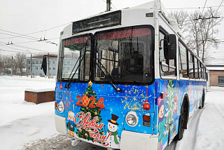 Новогодние троллейбусы в Иванове (ФОТО)