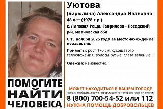 В ноябре пропала женщина с зелеными глазами. Поиск в Ивановской области