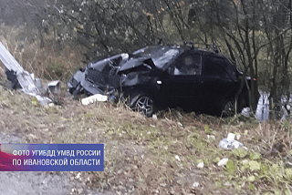 Автомобиль в Палехском районе вылетел с проезжей части и наехал на опору ЛЭП (ФОТО)