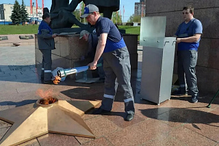 В Иванове готовят к празднованию Дня Победы памятные городские объекты