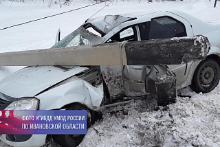 ДТП в Ивановской области: 1 день – 2 наезда на опоры ЛЭП (ФОТО)