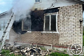 В Тейковском районе загорелось помещение одной из управляющих компаний (ФОТО)